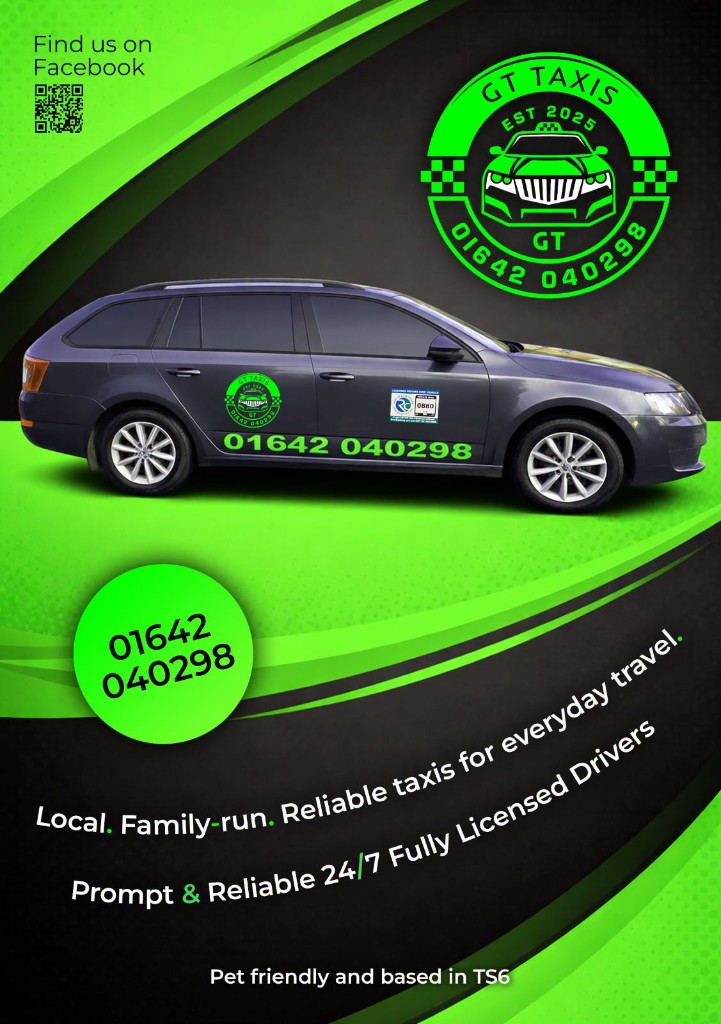 GT Taxis promotional branding